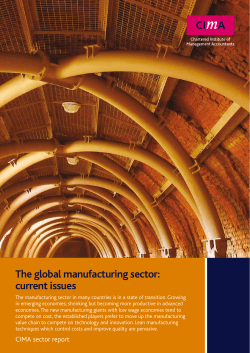 The global manufacturing sector: current issues