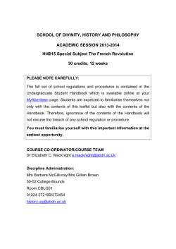 HI4015 French Revolution