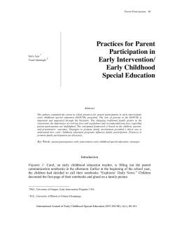 FULL PDF - International Journal of Early Childhood Special