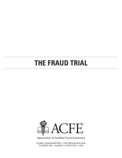thE fRAuD tRIAL - acfe.com - Association of Certified Fraud Examiners