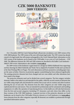 CZK 5000 &ndash; booklet, 8 pages A5 &ndash; English version