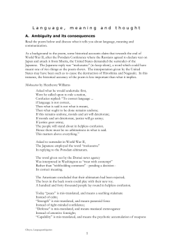 Language and thought