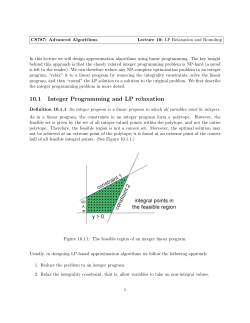 10.1 Integer Programming and LP relaxation