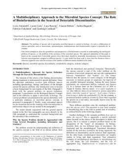 A Multidisciplinary Approach to the Microbial Species Concept: The