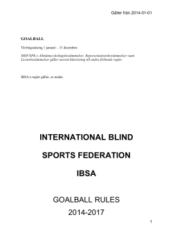 INTERNATIONAL BLIND SPORTS FEDERATION IBSA