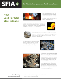 How Cold-Formed Steel is Made - Steel Framing Industry Association
