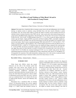 The Effect of Land Walking on White Blood Cell and its Sub
