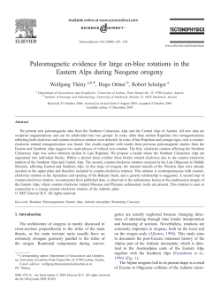 Paleomagnetic evidence for large en