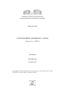 Case of Kocherov and Sergeyeva [...]