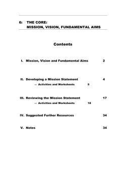 the core: mission ,vision and fundamental aims