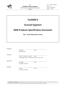 TanDEM-X DEM Product Specification - TanDEM