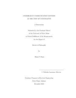 OVERHEAD IN COMMUNICATION SYSTEMS AS THE COST OF