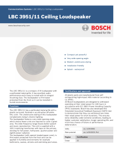 LBC 3951/11 Ceiling Loudspeaker