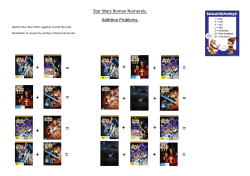 Star Wars Roman Numerals. Addition Problems.