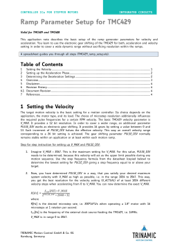 Application Note 029 - ramp generator setup