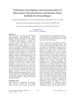 Manuka Honey Paper - Journal of Engineered Fibers and Fabrics