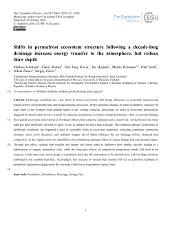 Shifts in permafrost ecosystem structure following a decade