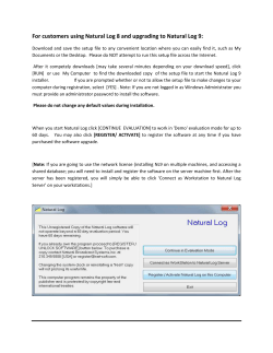 For customers using Natural Log 8 and upgrading to Natural Log 9: