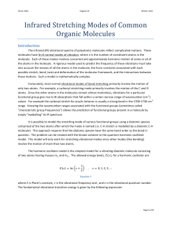 Infrared Stretching Modes of Common Organic Molecules