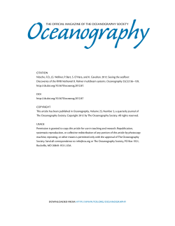 Seeing the Seafloor - The Oceanography Society