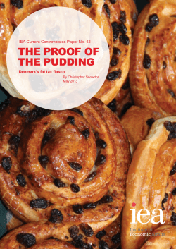 the proof of the pudding - Institute of Economic Affairs