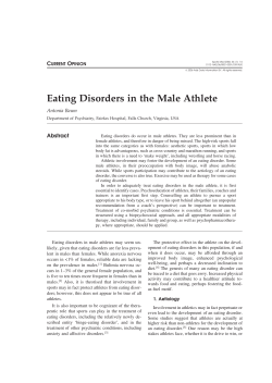 Eating Disorders in the Male Athlete