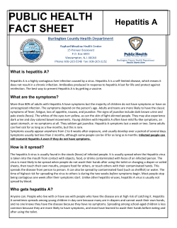 Hepatitis A - Burlington County