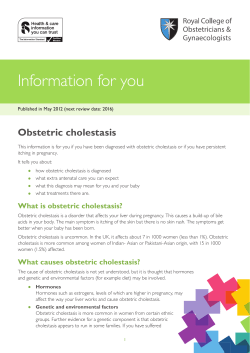 Obstetric cholestasis