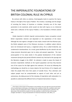the imperialistic foundations of british colonial rule in cyprus