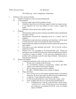 AP/IB American History Mr. Blackmon The Gilded Age: Labor