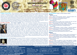 GIAN course on Mechanobiology