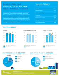 2015 Fact Sheet - Compass Minerals