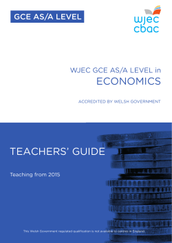 GCE Economics Teachers` Guide (For teaching from 2015