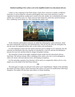 Idealized modeling of the carbon cycle in the simplified model of an