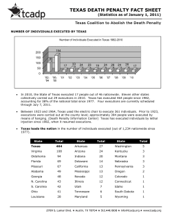 texas death penalty fact sheet - tcadp