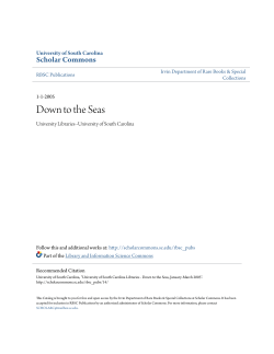 Down to the Seas - Scholar Commons