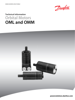 OML/OMM Orbital Motors Technical Information Manual