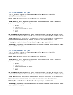Perrine`s Assignments over Poetry Perrine`s