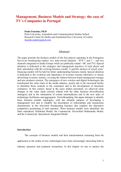 Television Business Concepts, Models and Management Trends