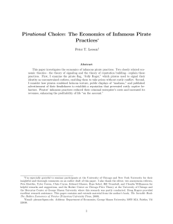 Pirational Choice: The Economics of Infamous Pirate