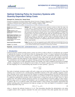 Optimal Ordering Policy for Inventory Systems with Quantity