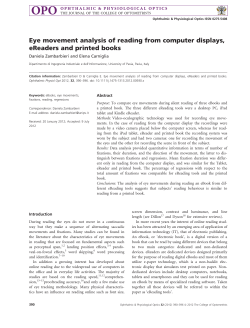 Eye movement analysis of reading from computer displays