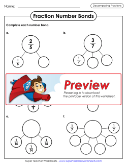 Fraction Number Bonds - Super Teacher Worksheets
