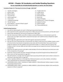 APUSH &ndash; Chapter 18 Vocabulary and Guided