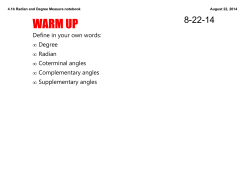 4.1b Radian and Degree Measure.notebook