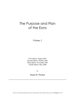 Volume 1 The Purpose and Plan of the Eons ediiton 4 May 08