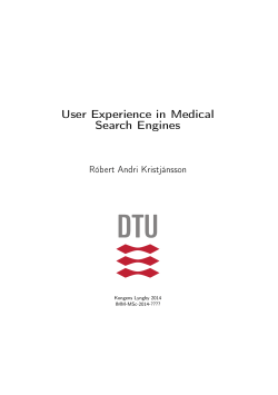 User Experience in Medical Search Engines