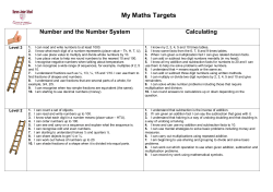 My Maths Targets - Barnes Junior School