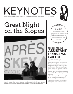 March 2016 Keynotes - Key Elementary School