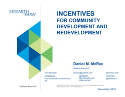 Incentives for Community Development Redevelopment
